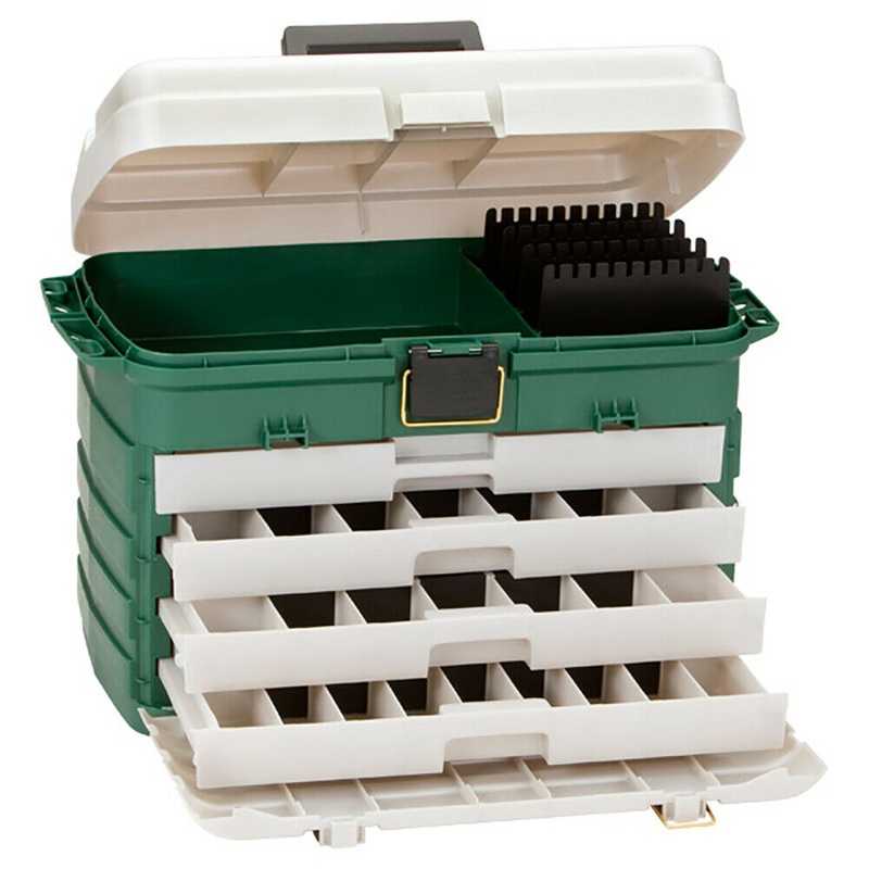 Plano 1561112 758005 4-Drawer System Tackle Storage Box – Green