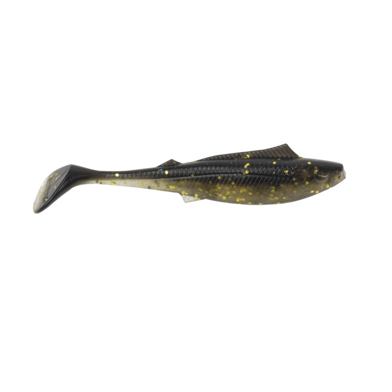 Berkley Powerbait Nemesis 3 inch Paddle Tail 3inch Black Gold Glitter