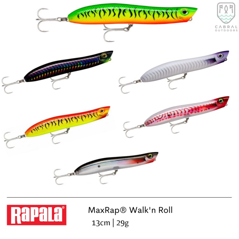 Rapala MaxRap Walk’n Roll | Size: 13cm | 29g,  Top Water Night Aurora