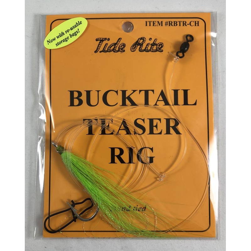 Tide Rite RBTR Bucktail Teaser Rig Chartreuse