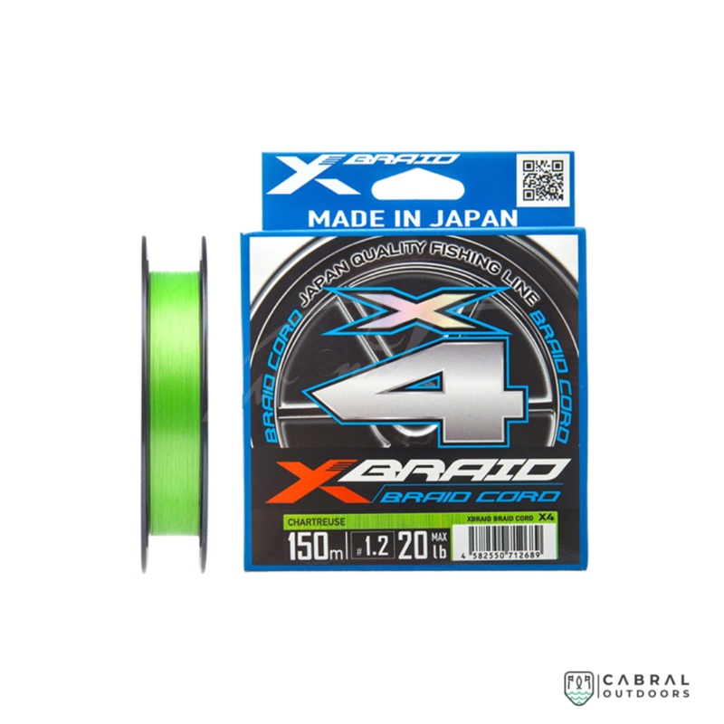 YGK X-Braid Cord X4 Braided Line | 150m 10lb 150m