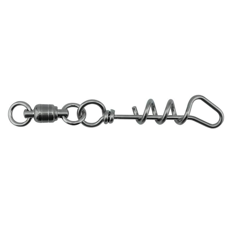 Afw Stainless Steel Ball Bearing Dredge Swivel With Stainless Steel Corckscrew Snap 1000LB