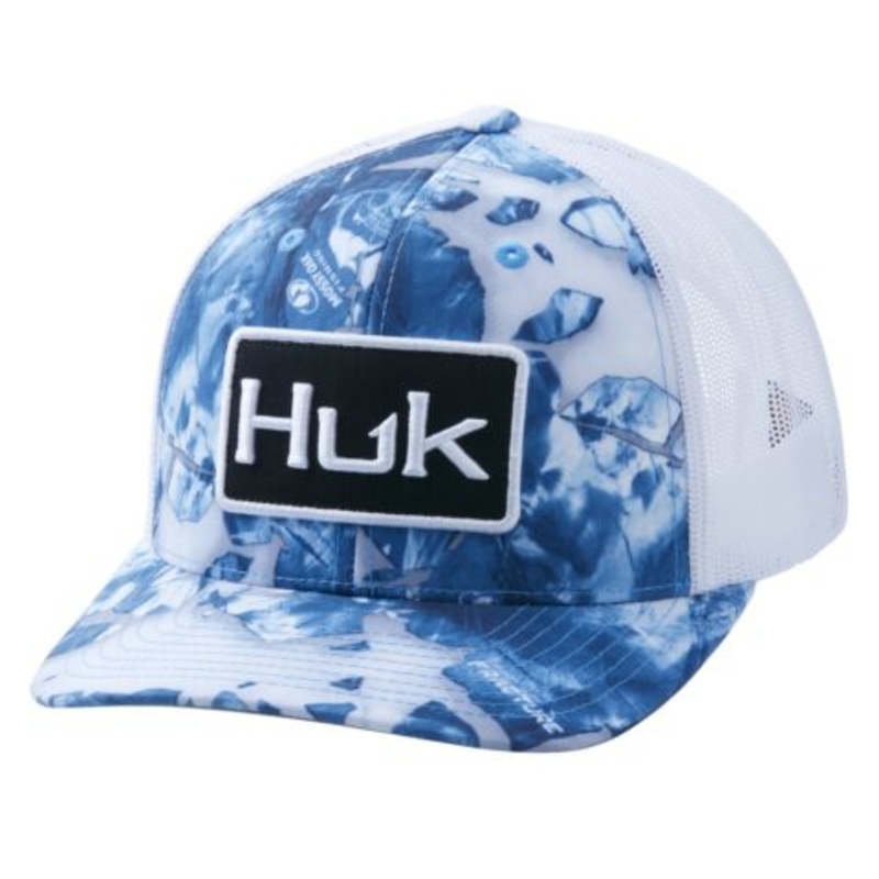 Huk Mossy Oak Fracture Snapback Trucker Hat H3000300 Barracuda (988)