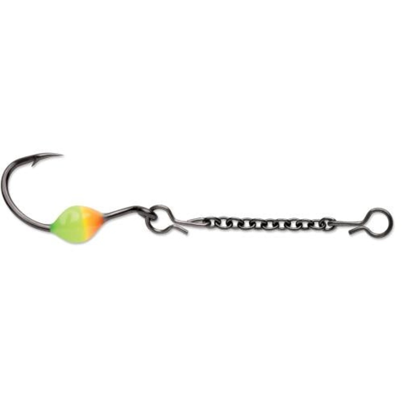 VMC Octopus Dropper Chain 1 3/4″ Green Orange Glow