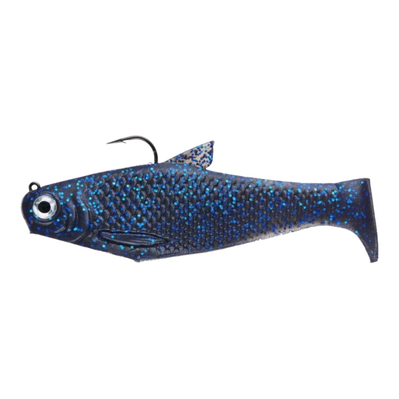 Bacca Burrito 6″ Swimbaits Medium Black and Blue