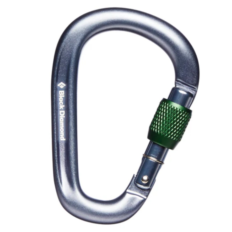 Black Diamond Pear Lock Screwgate Carabiner GREY