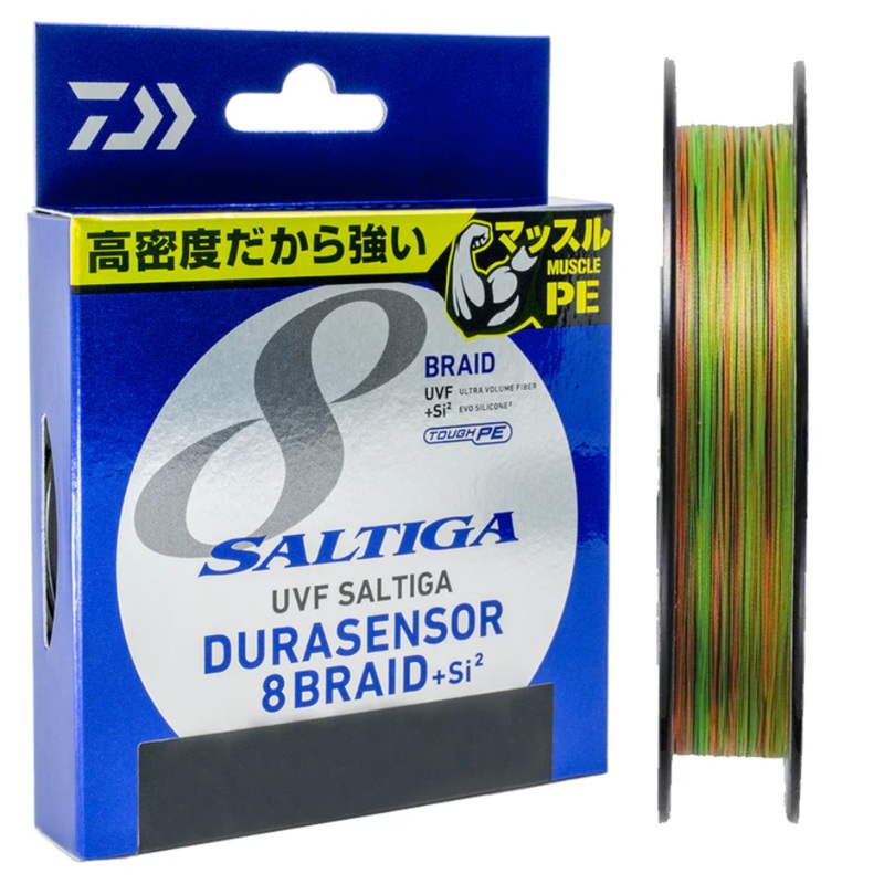 Daiwa Saltiga Durasensor X8 Braid 300m PE2.0/35LB MULTI COLOUR