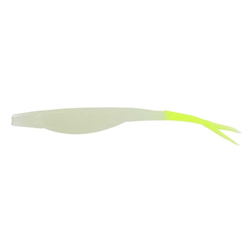 Zoom Super Fluke 5” Glow Chartreuse Tail 10pk