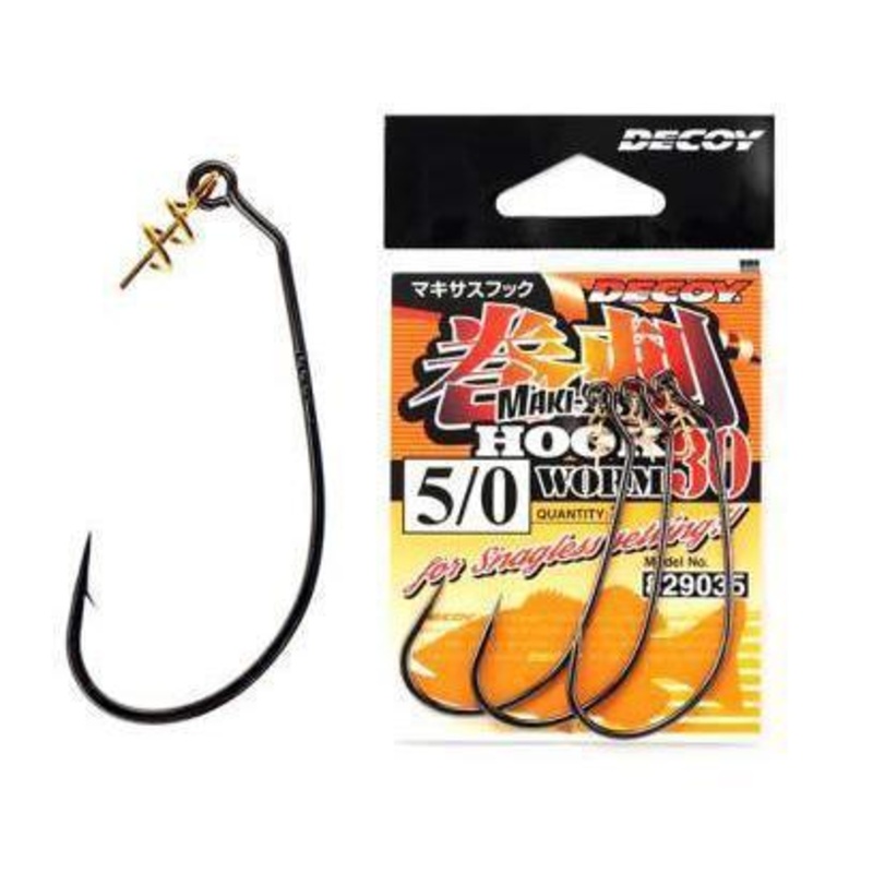 Hameon Texan DECOY Worm30 Makisasu Hook #02 – 5pcs