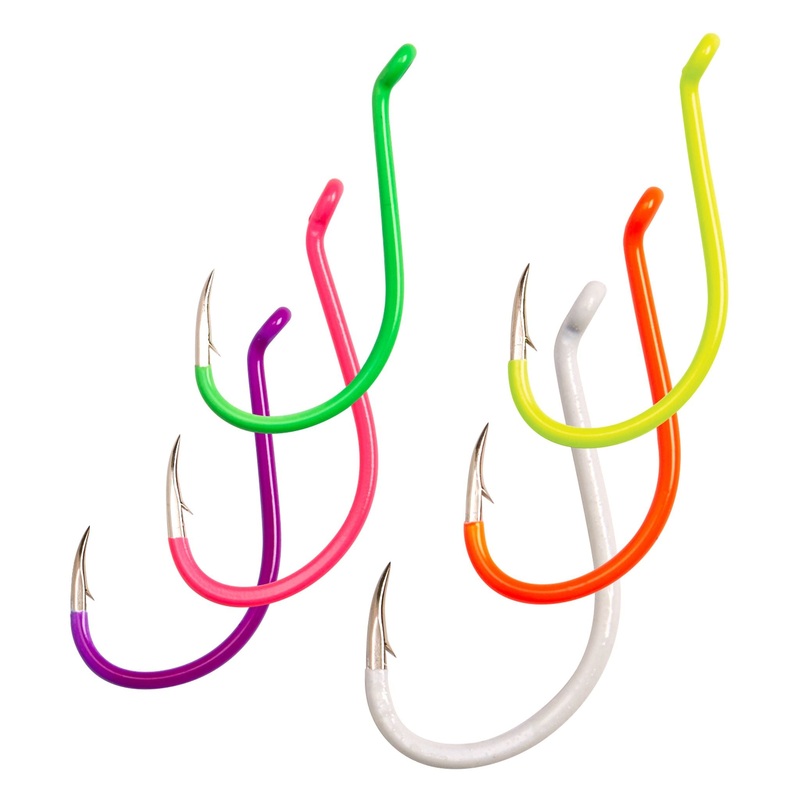 Lazer Sharp Colored Long Shank Octopus Hook Chartreuse 8