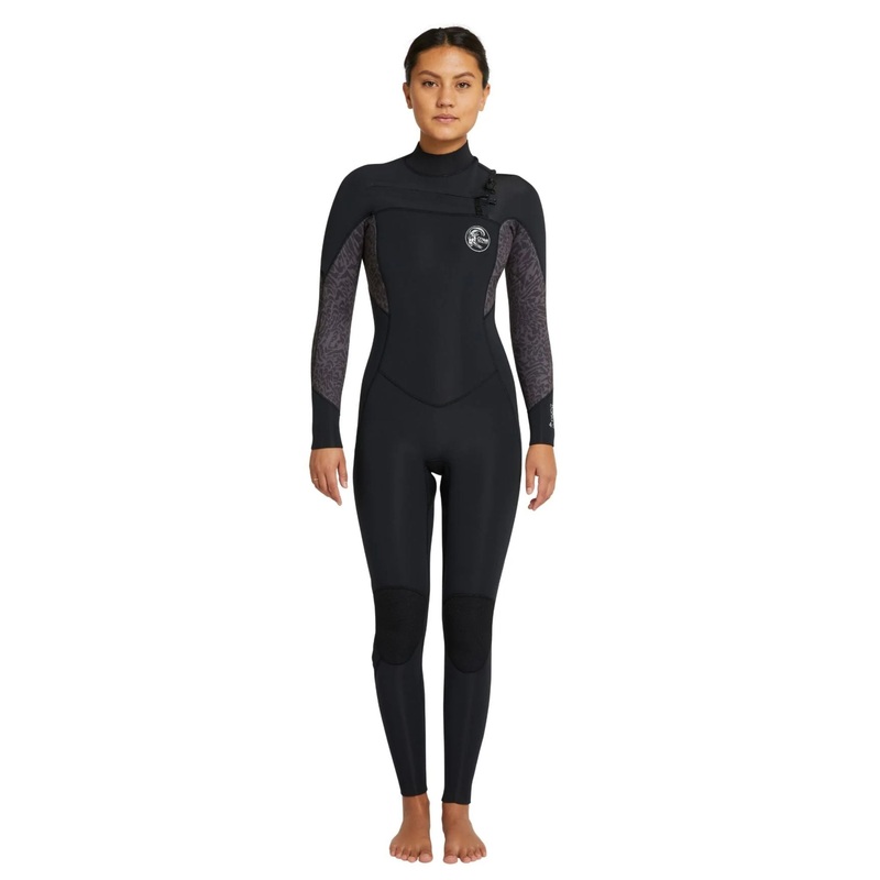 O’Neill Woman’s Bahia 4/3mm Steamer Chest Zip Wetsuit 12 Black Night Reef