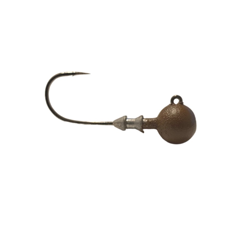 Stealth Ball Jig Head 1/16 oz. Matte Green Pumpkin #1