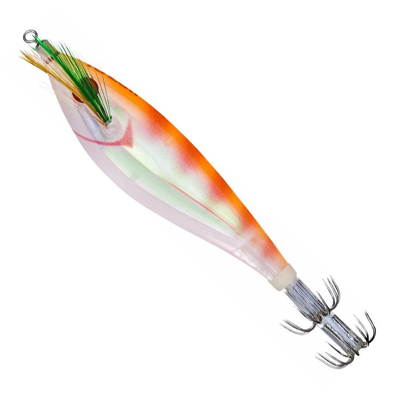 Yo-Zuri Ultra 3D Cloth Squid Jig A1797 95mm 3-3/4″ 3/8oz (#S) CL8 CLEAR LUMINOUS PINK
