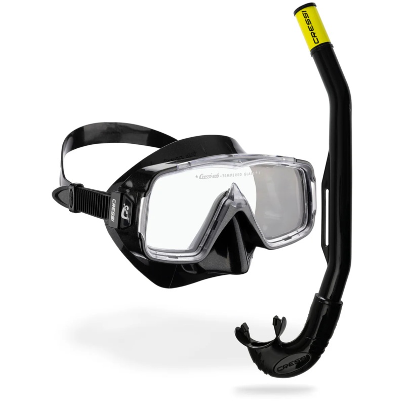 Cressi Sirena Island Mask Snorkel Set Black