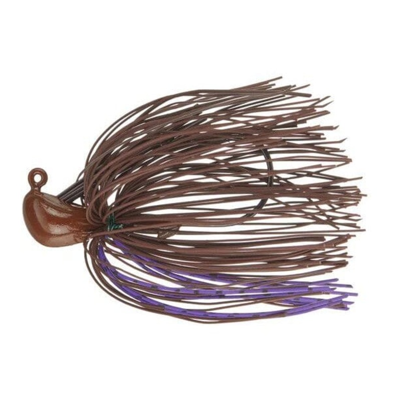 Greenfish Tackle Bad Little Dude Jig Brown Purple Rubber 1/2 oz
