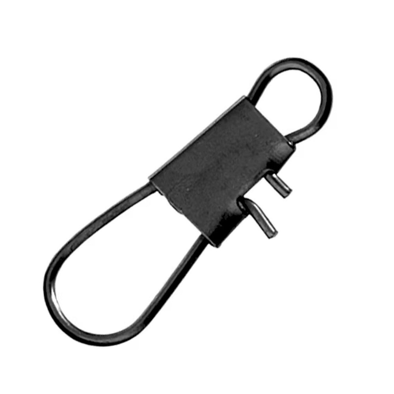 Jeros Tackle IS-4/0 Interlock Snap OAL 37mm (1-1/2″) Size 2/0 100lb Black 12/pk