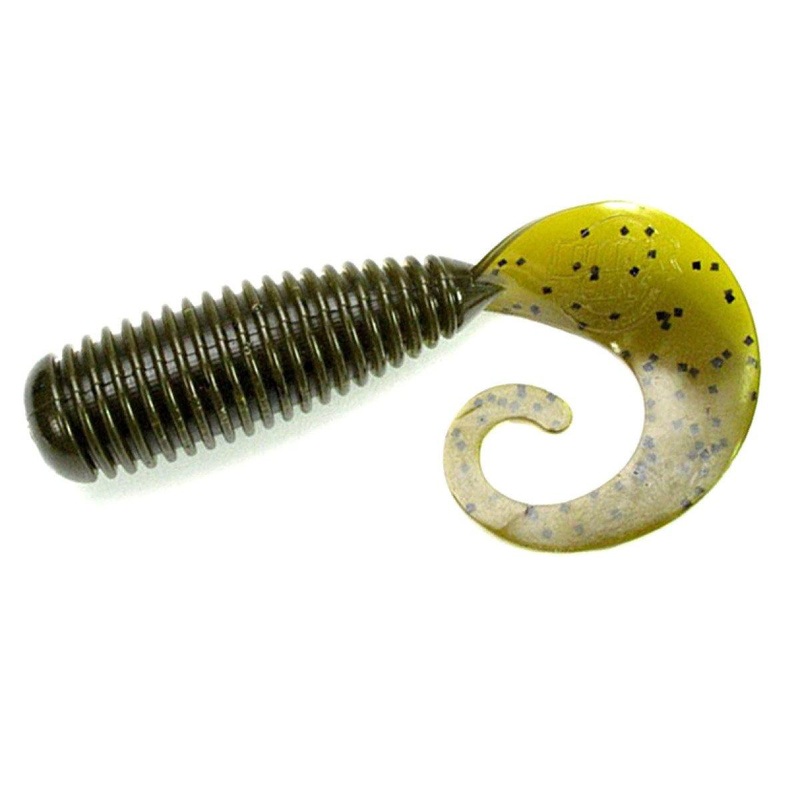 LUNKER CITY Monkey Grub 4″ (100 mm) – 8 pc #024 Green Pumpkin