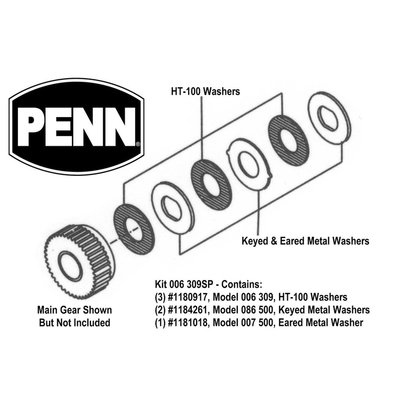 Penn Part 006 309SP SKU#1180394 HT-100 Drag Washer Kit (UPC# 031324630901)