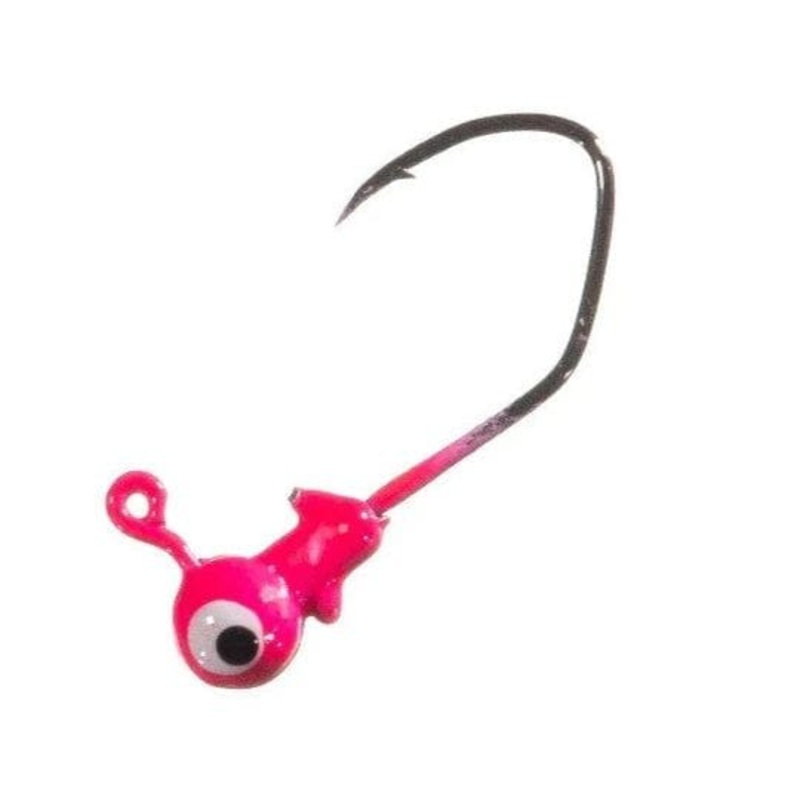 Arkie Painted Sickle Hook JigHeads Pink 1/16oz
