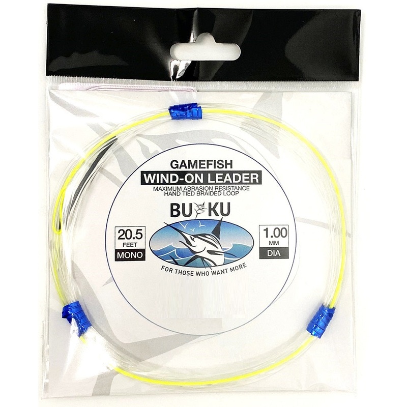 Buku Wind on Leader With Green Dacron – 20.5ft 100lb
