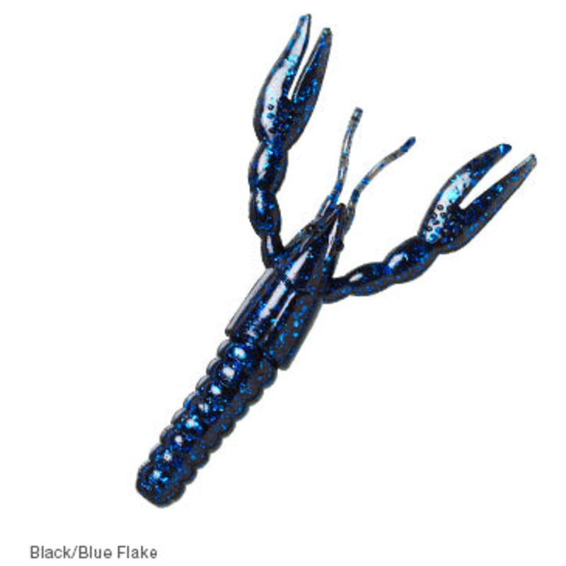 Z-MAN Punch Crawz 4″ (100 mm) – 6 pc #Black Blue Flake