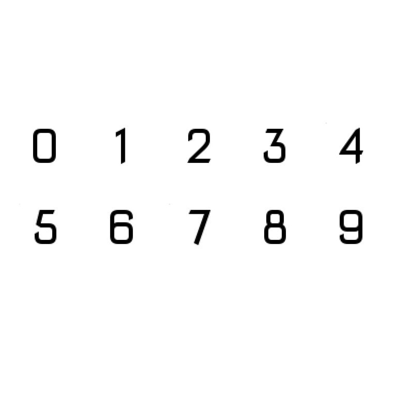 Boat Registration Rego Number Sticker Pair 6-7.9 inches 1 White