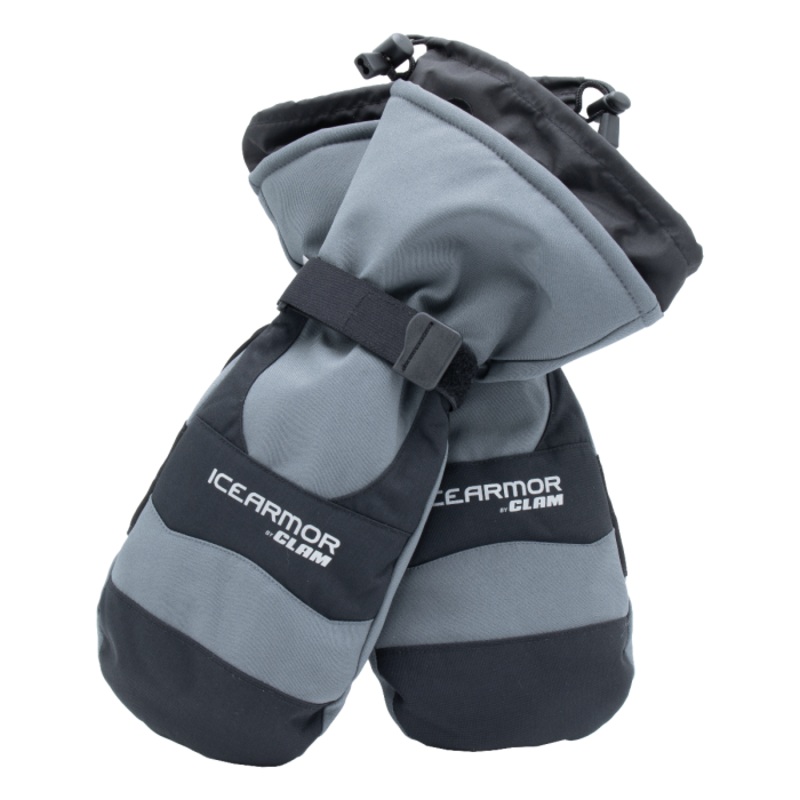 IceArmor by Clam EdgeX Mitt Grey/Black Medium
