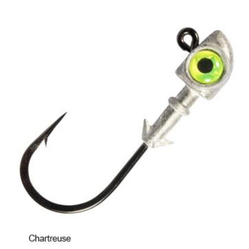 Z-man Diezel Eye Jigheads 3/8oz 6/0 Glow 2pk