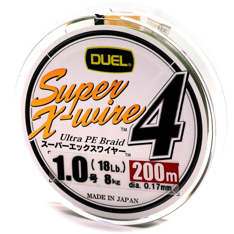 DUEL Super X-Wire 4 200m 0.13mm 5.4kg 5Color #0.6