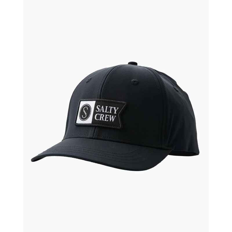 Salty Crew Alpha Flag Elastic 6 Panel Cap Black LXL