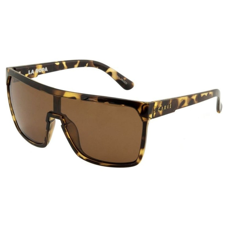 Carve La Ropa Sunglasses Gloss Yellow Tort Frame / Brown Polarized Lens
