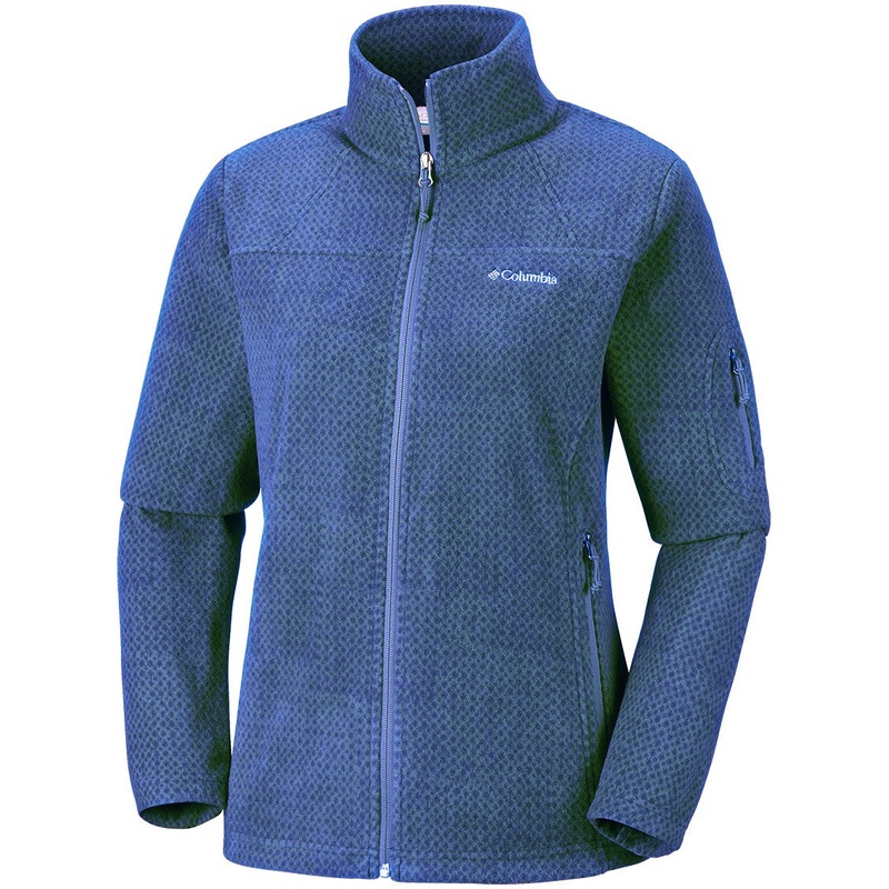 Columbia Fast Trek Printed Womens Fleece Jacket Eve Star Large