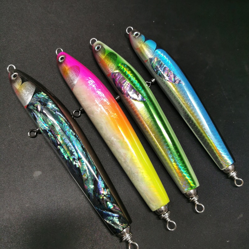 ManyouBaits Wood Stick Bait 200LPF 3.0 NZ Abalone Glow Tail