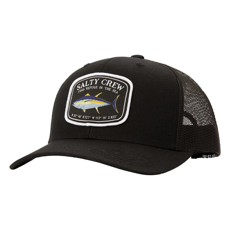 Salty Crew Pacific Retro Trucker Cap Hat Black
