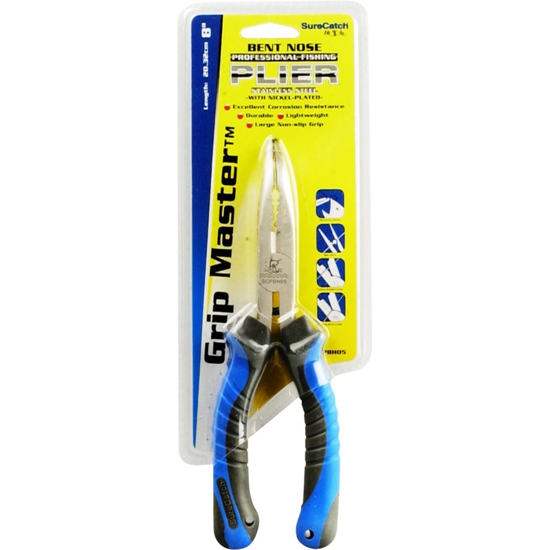 SureCatch Grip Master Bent Nose Pliers – 8 inch