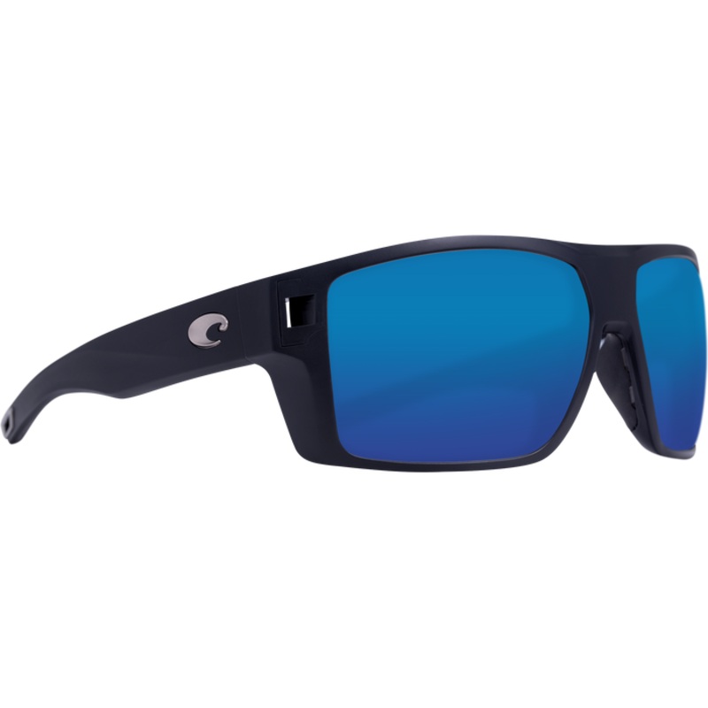 Costa Del Mar Diego Matte Black Frame Glass Lens Polarised Sunglasses Blue Mirror 580G