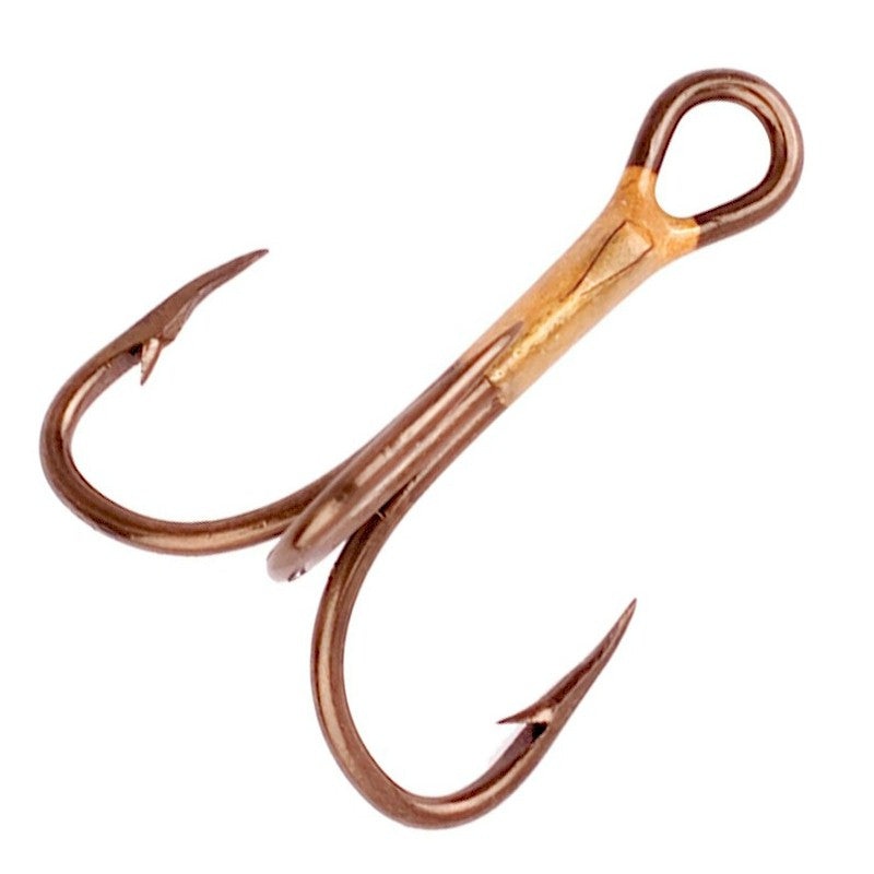 Eagle Claw 374AH 2X Strong Treble Hook Bronze 5/Pk 374AH Sz 8