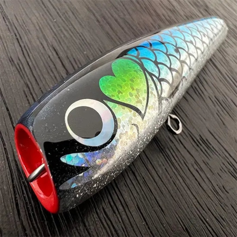 Reef Original Handmade Wood Lure – Swimming Popper 120 (Heavy Hook Type) Blue Sardine