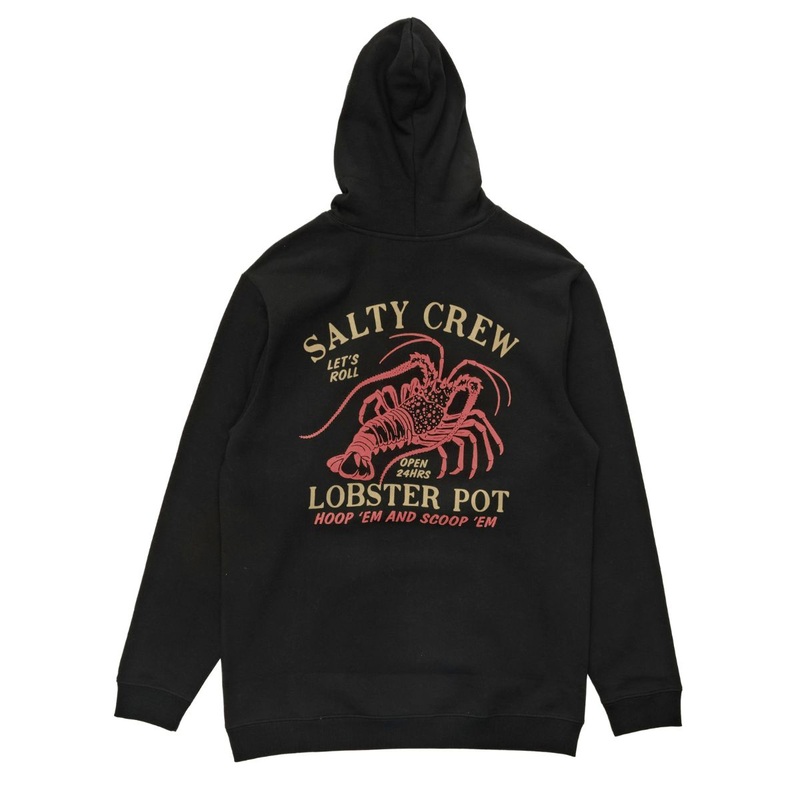 Salty Crew Lobster Pot MW Fleece Hoodie Small Black