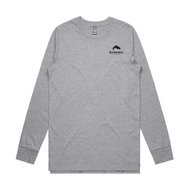 2024 Simms Artist Long Sleeve Tee S BROWN TROUT
