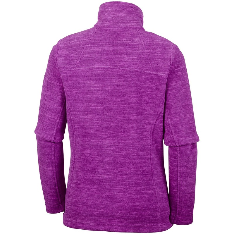 Columbia Fast Trek Womens Dark Raspberry Fleece Jacket Large