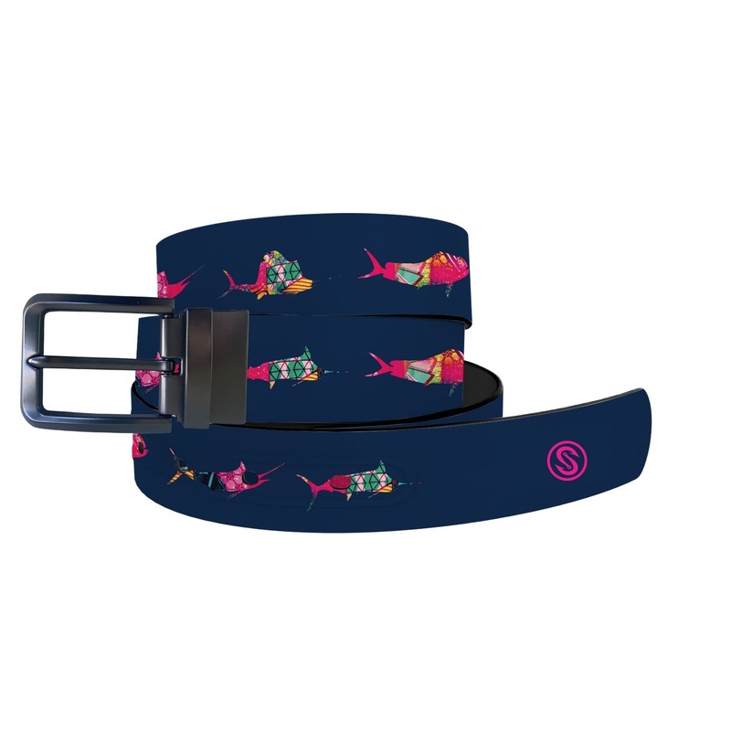 SCALES Trippy Fish Belt Navy