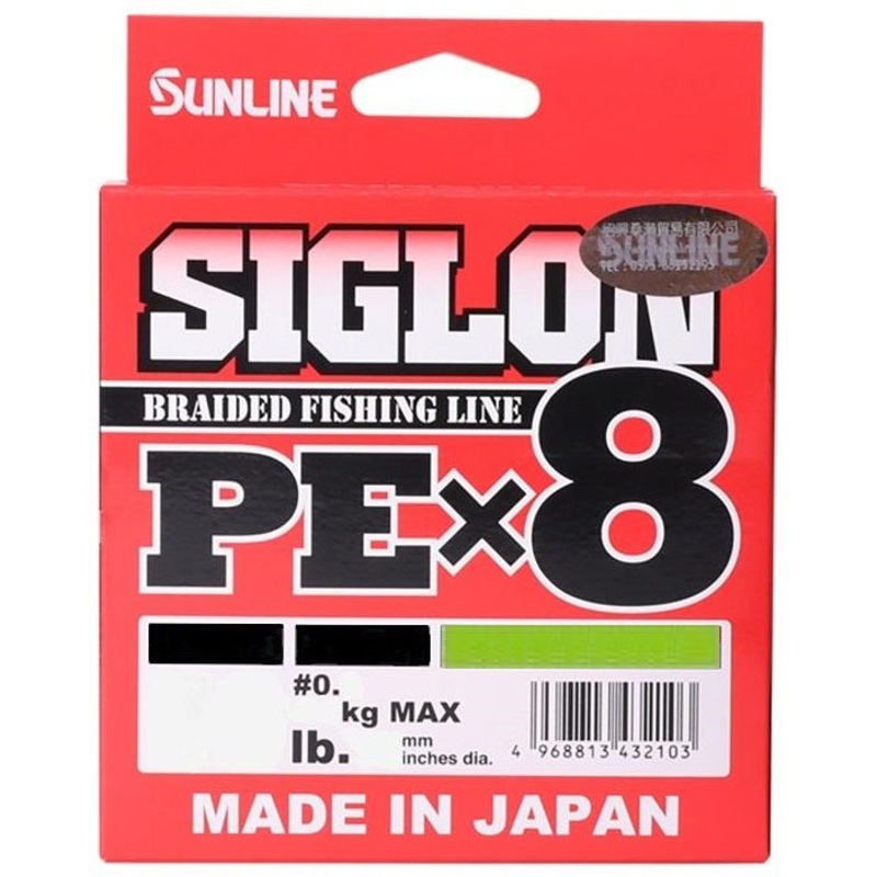 Sunline Siglon PEx8 Braided Fishing Line Hi-Vis Green 150m 10lb
