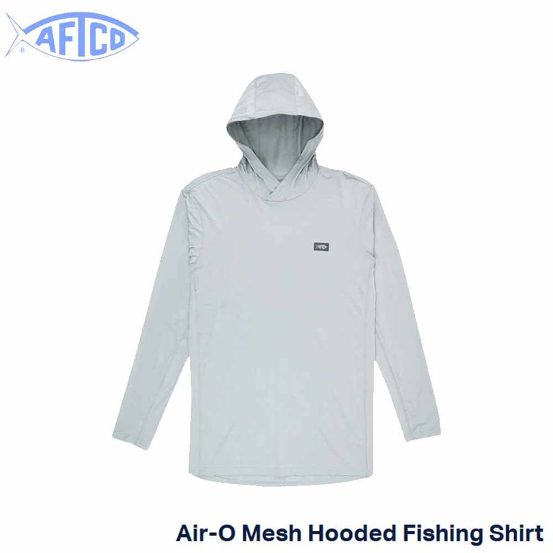 Aftco Harbor Gray Heather Air O Mesh Performance Hoodie LARGE