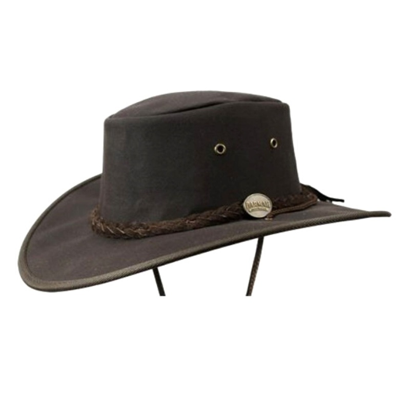 Barmah Oilskin Drover Hat S CHOCOLATE