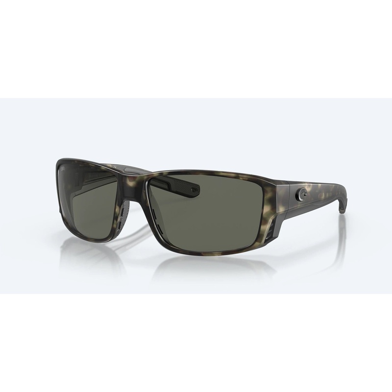 Costa Del Mar Tuna Alley Pro Polarized Sunglasses (580G – Glass Lenses) Matte Black – Green Mirror 580G