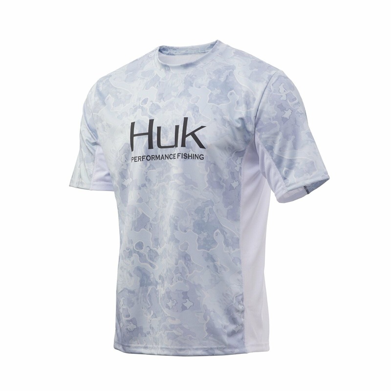 Huk Icon X Current Camo Short Sleeve Shirt H1200149 – Choose Size / Color Boca Grande (446) Medium