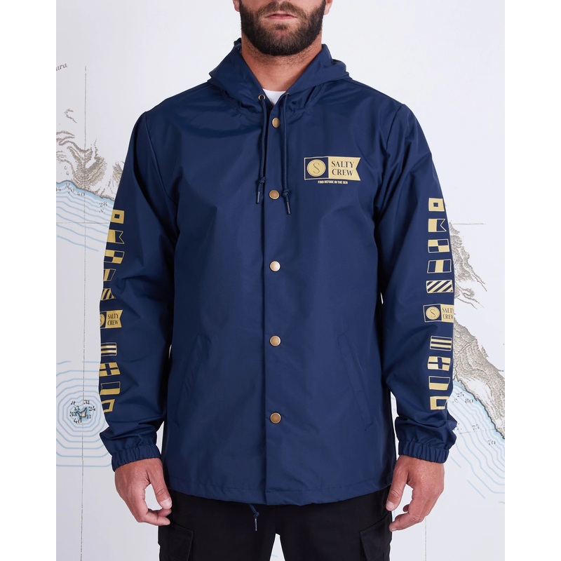 Salty Crew Alpha Snap Jacket Navy M