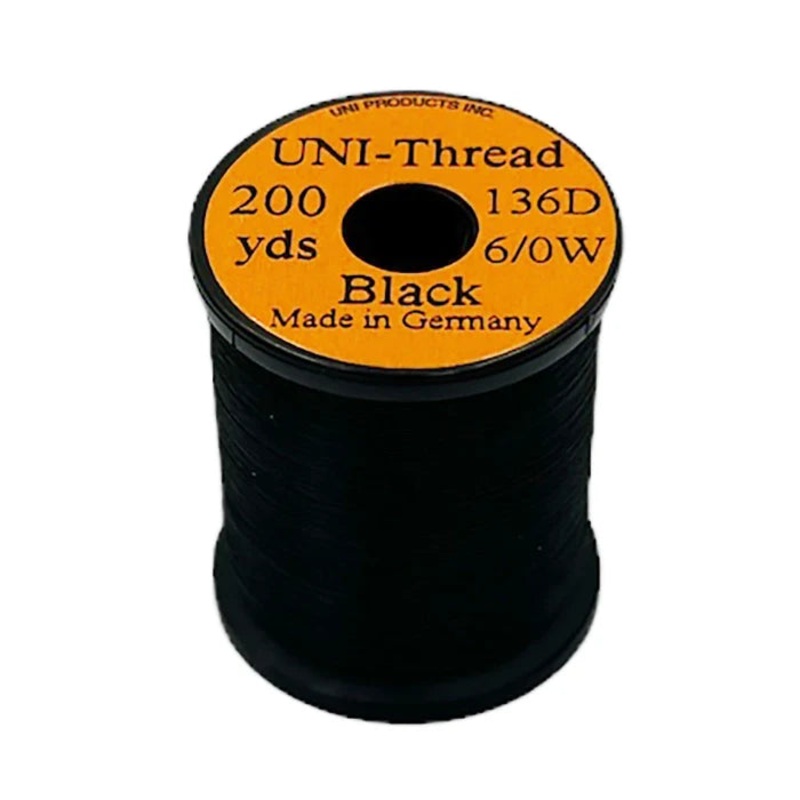 Uni Waxed Thread 6/0 136 Denier Black