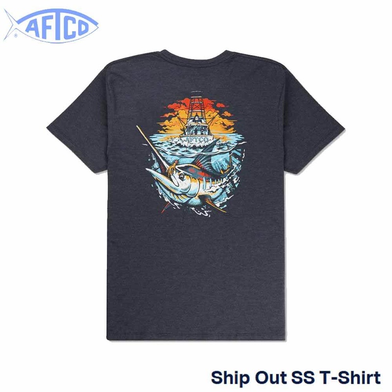 Aftco Charcoal Heather Ship Out T-Shirt LARGE